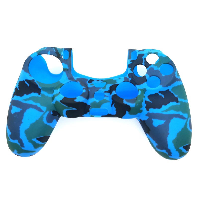 Asokex Silicone Skin Cover for Ps4 Controller (1pc Anti-Slip Case, 1 Pair L2 R2 Trigger Extender, 4pcs Thumb Grips,4pcs LED Light Bar Decal) Protector for DualShock PS4/ Slim/Pro Controller (Blue camouflage) - Image 5